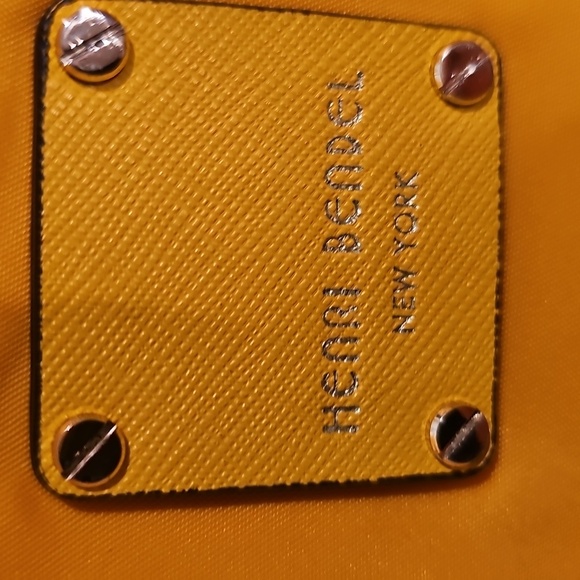 Henri Bendel Bag Large Golden Yellow Nylon Crossbody Bag NWOT Rare - Picture 17 of 17